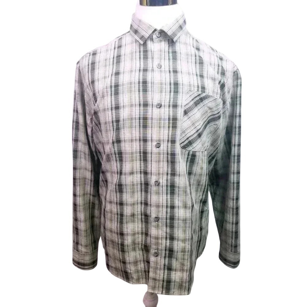 REI Men Plaid Long Sleeve Button Up Casual Shirt Size Large